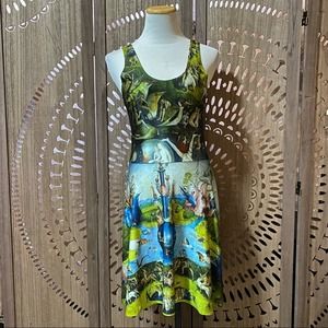 Poprageous Garden Of Earthly Delights Skater Dress M